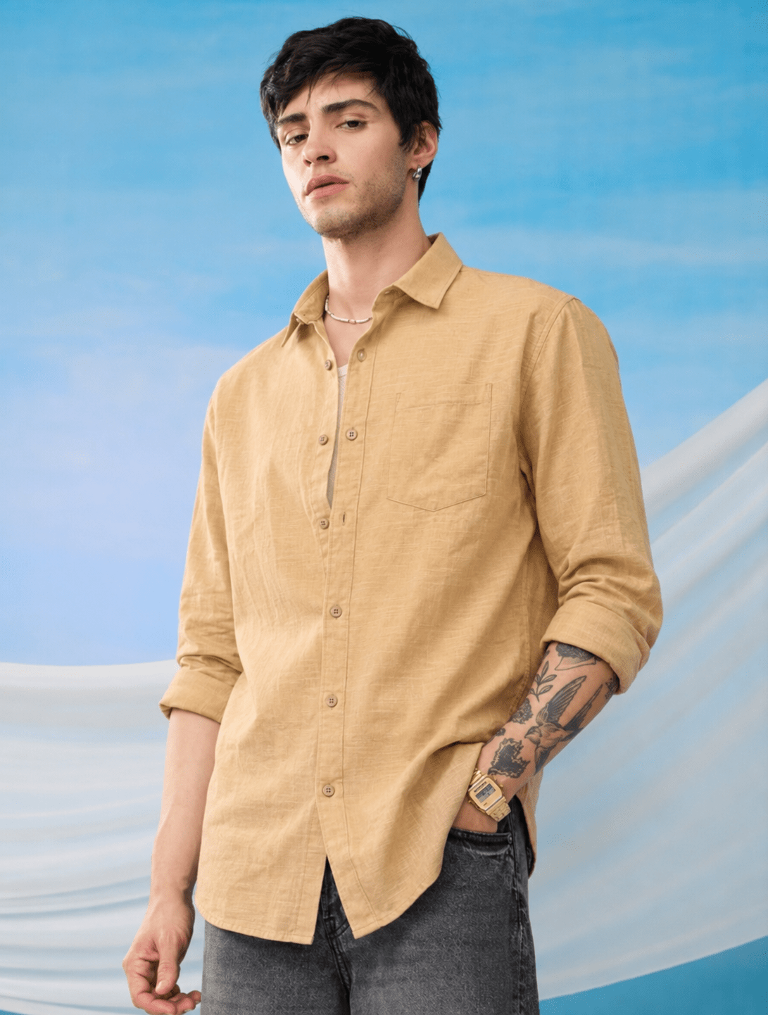 OGFIT Premium Linen Shirt – Beige - ogfit