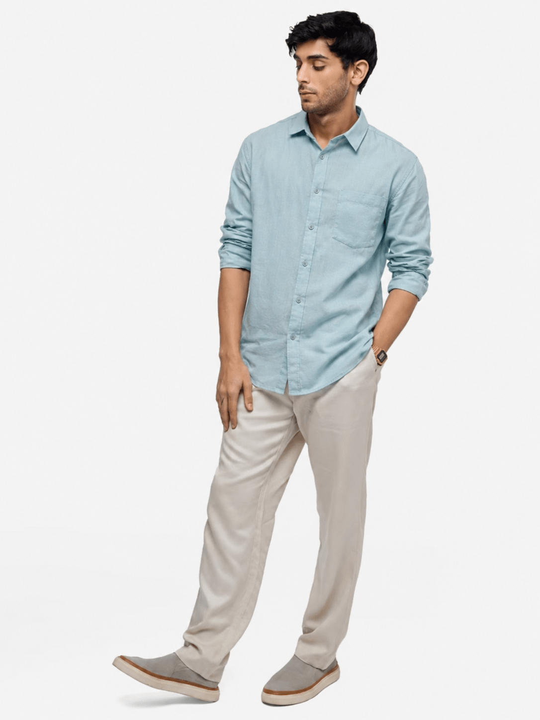 OGFIT Premium Linen Shirt – Blue - ogfit