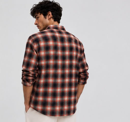 OG Fit Men Red & Black Checked Regular Fit Casual Shirt - ogfit