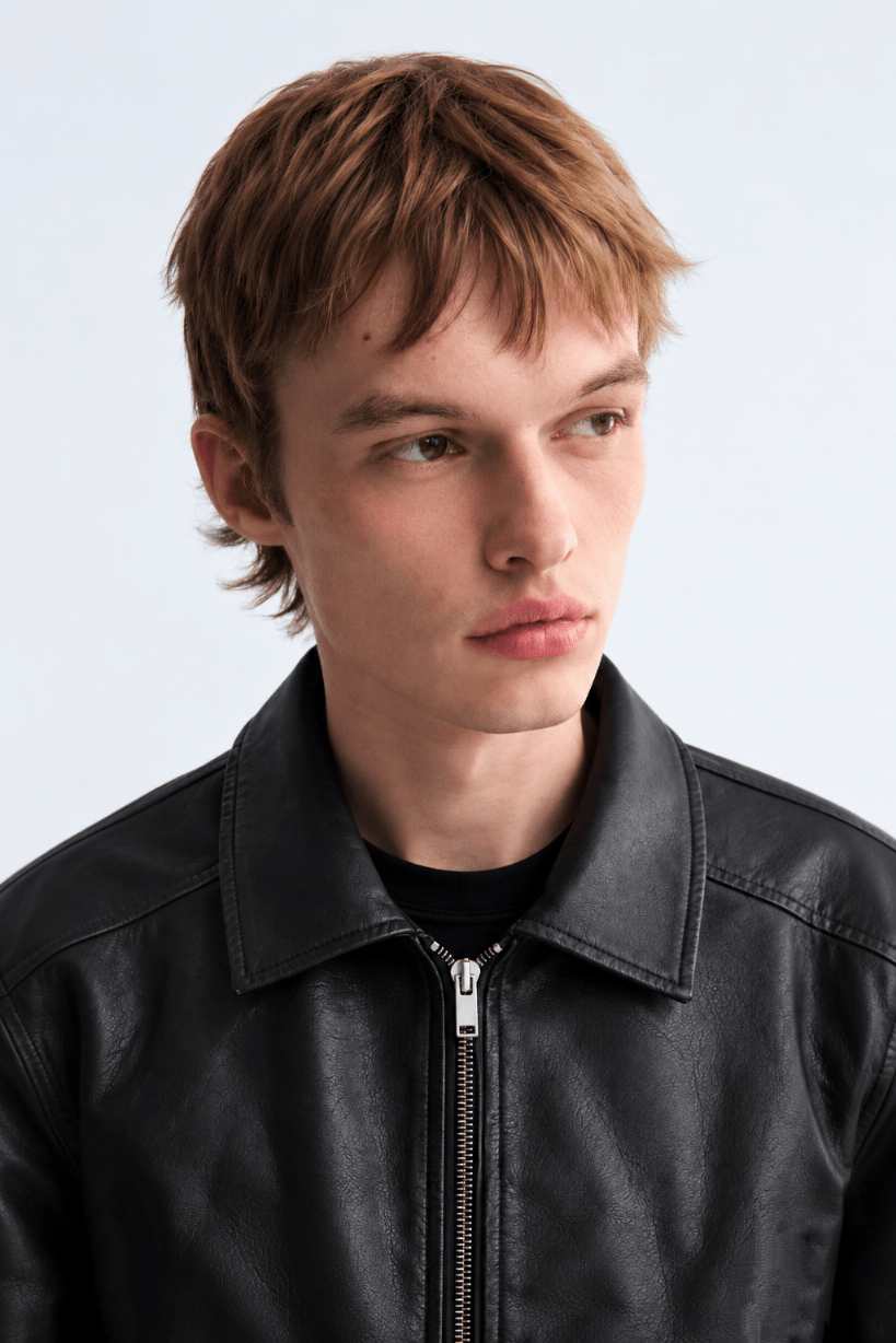 OGfit Premium Black Leather Jacket – Classic Zip-Up - ogfit