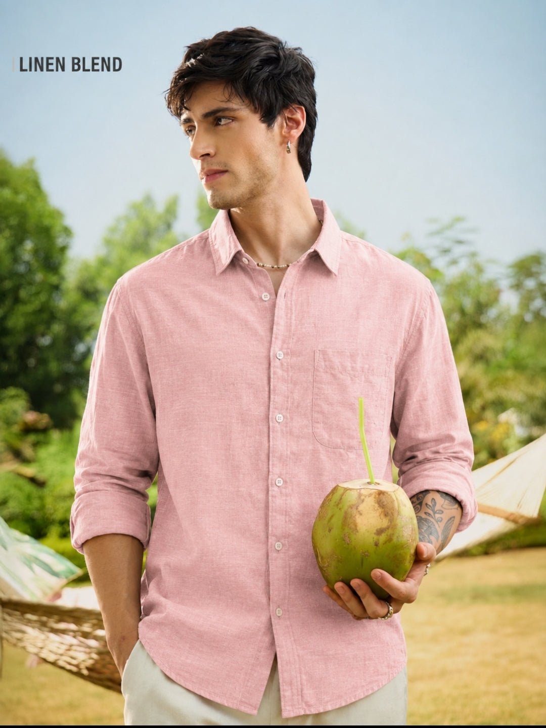 OGFIT Premium Linen Shirt – Pink - ogfit