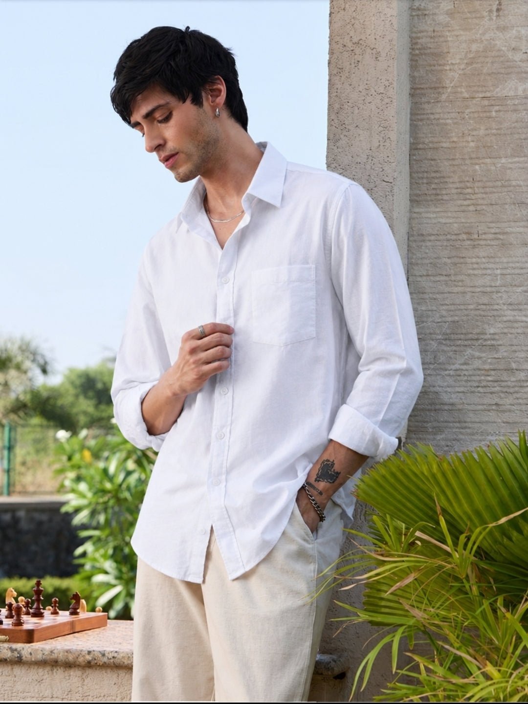 OGFIT Premium Linen Shirt – White - ogfit